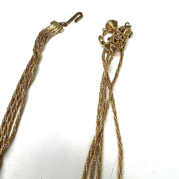 vintage 60's tassel necklace Fringe elite couture house Balenciaga & Balmain LUX - Picture 4 of 6